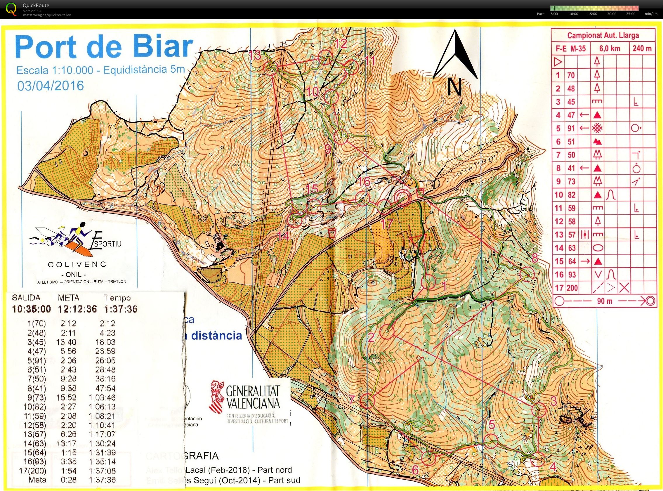 5ª LACV - Biar - Larga (03.04.2016)